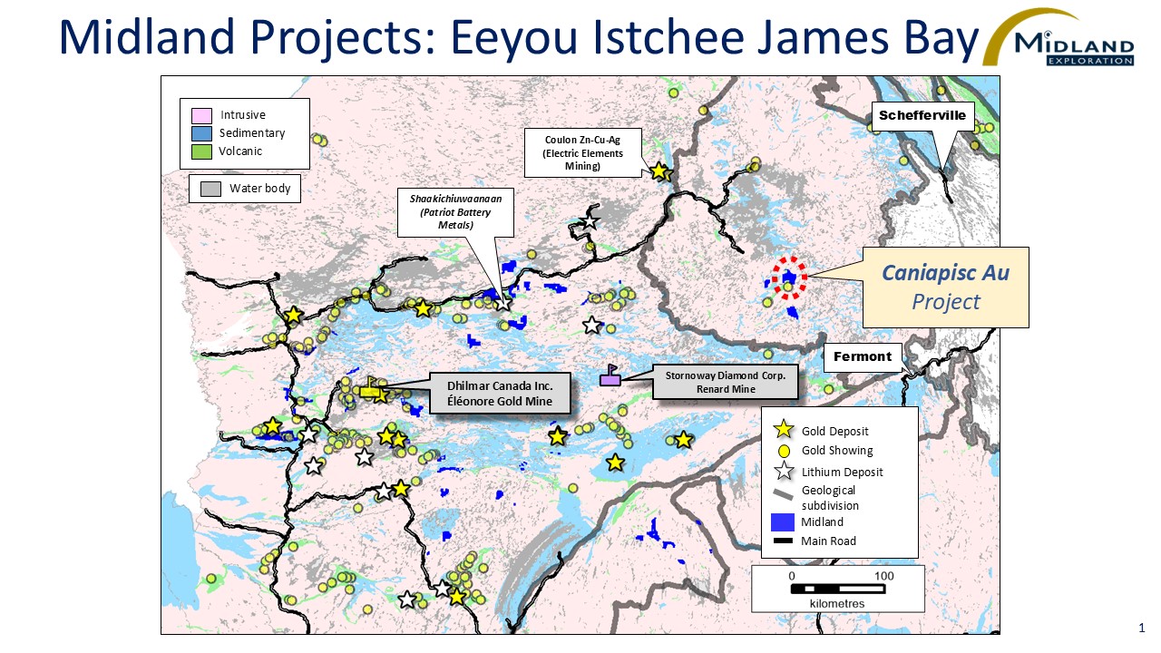Figure 1 Midland Projects-Eeyou Istchee James Bay