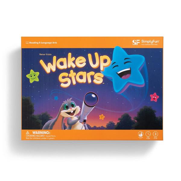 Wake Up Stars, from SimplyFun, is for two to four players ages three and up. Players collect stars by sharing stories about what makes them feel like the face on each star. By identifying, acknowledging and managing their emotions, kids gain important skills to navigate life. They also practice empathy and build social relationships by talking about how someone else might feel based on the expression on the star they have chosen. 