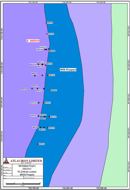 Figure 5. Atlas Iron 2012 Drill Hole Locations