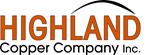 Highland Copper Provides Update on Key Projects