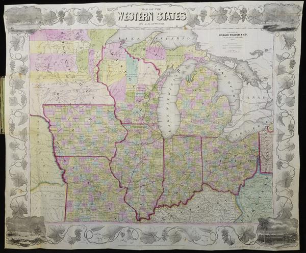 “Map of the Western States.” John M. Atwood, 1853