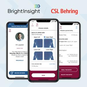 BrightInsight announced an enterprise agreement with CSL Behring. Following the swift and successful launch of CSL Behring’s Hizentra® app, BrightInsight will help CSL Behring build, launch, and maintain digital solutions for its late stage and marketed rare disease therapies. The expanded partnership includes plans for additional apps and geographic expansion. BrightInsight will also serve as legal manufacturer of record (LMR).