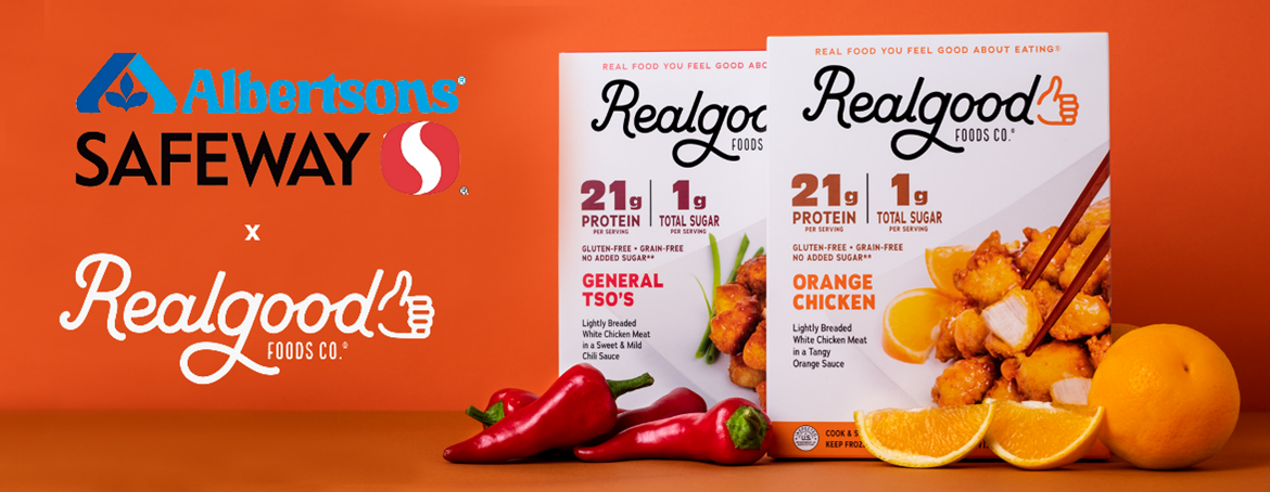 Low sugar multi-serve Asian entrees by Real Good Foods now available nationwide at Safeway and Albertsons