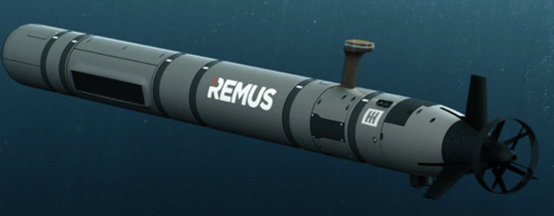 Figure 1: HII REMUS 620 with Kraken MINSAS 60 Payload