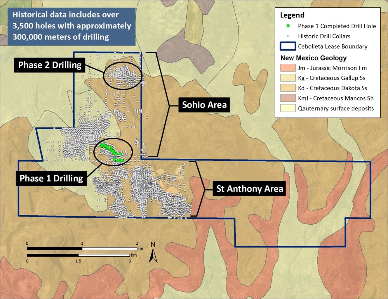 Historical Drilling and Confirmation Drilling Locations