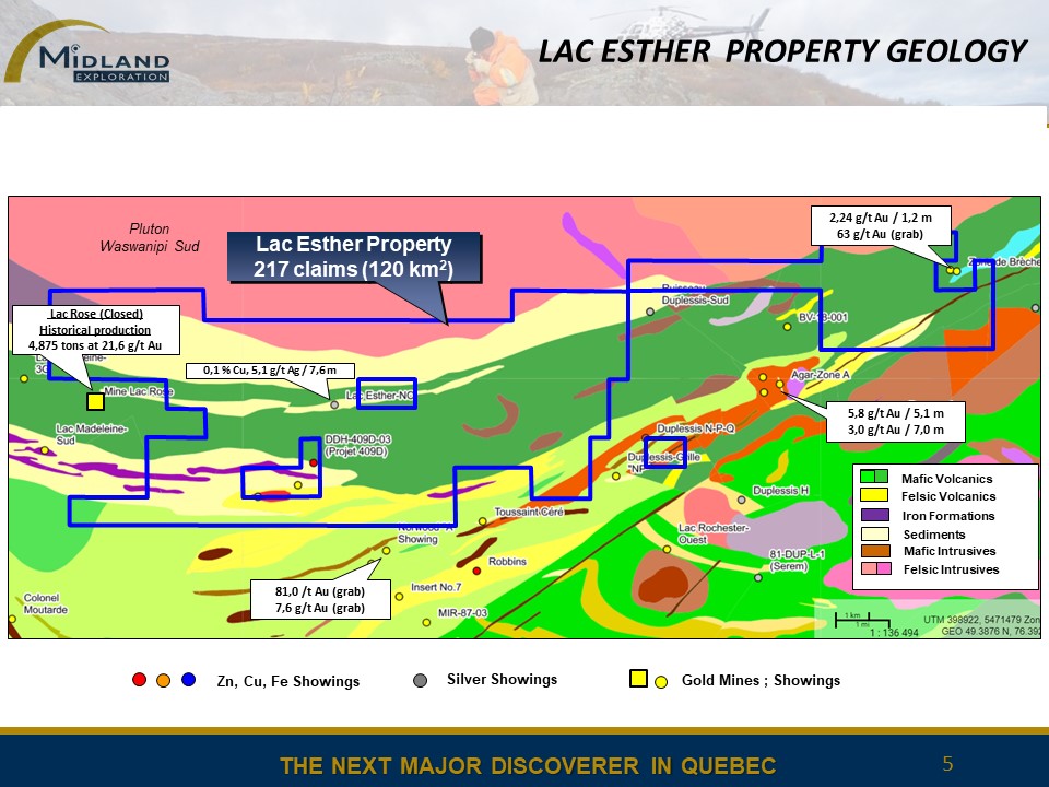 Figure 5 Lac Esther Geology