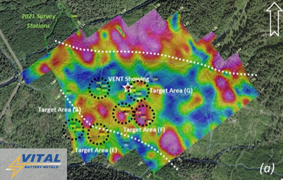 Vital Battery Metals Vent Target Areas