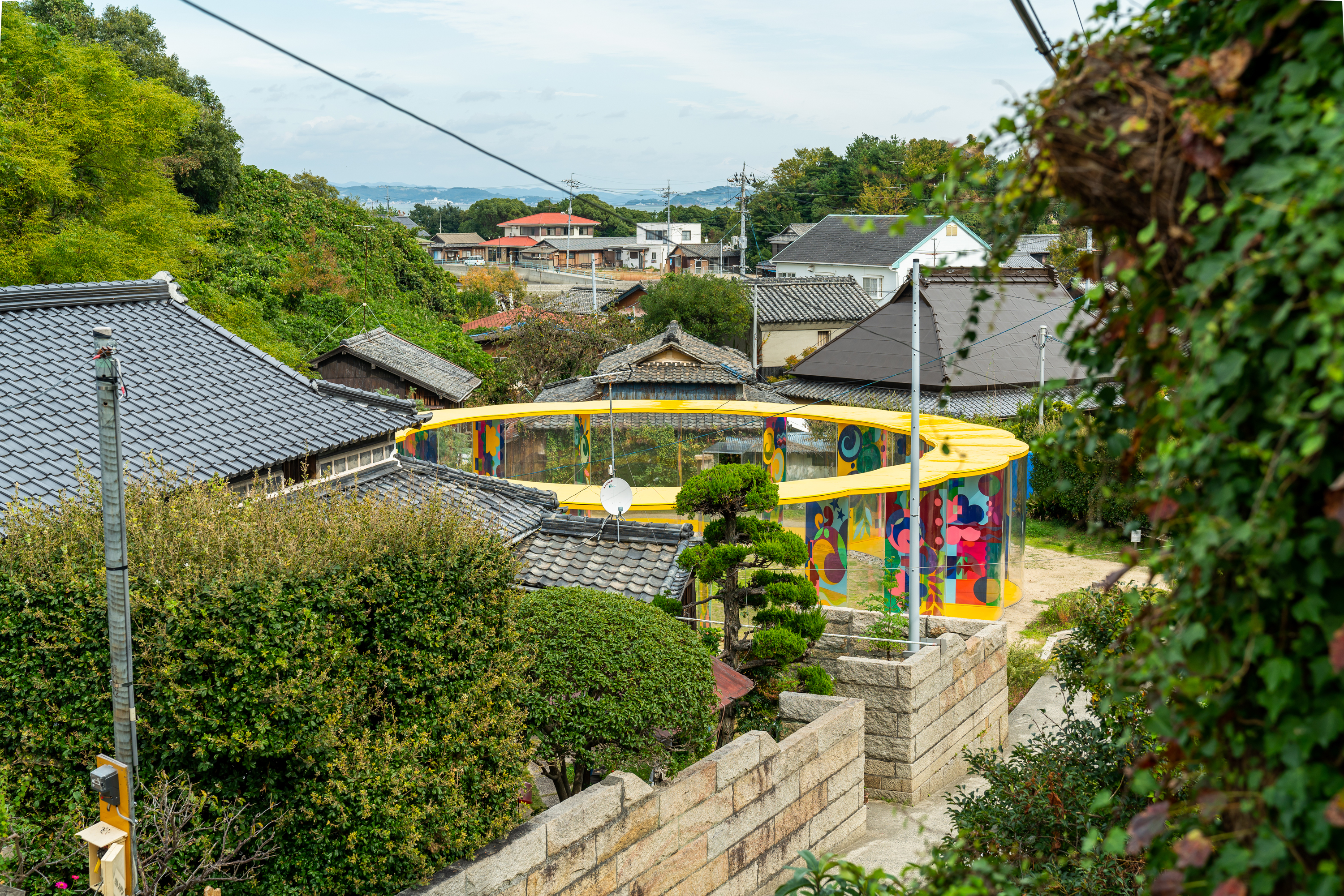 Inujima Art House Project A-Art House by Beatriz Milhazes. Yellow Flower Dream 