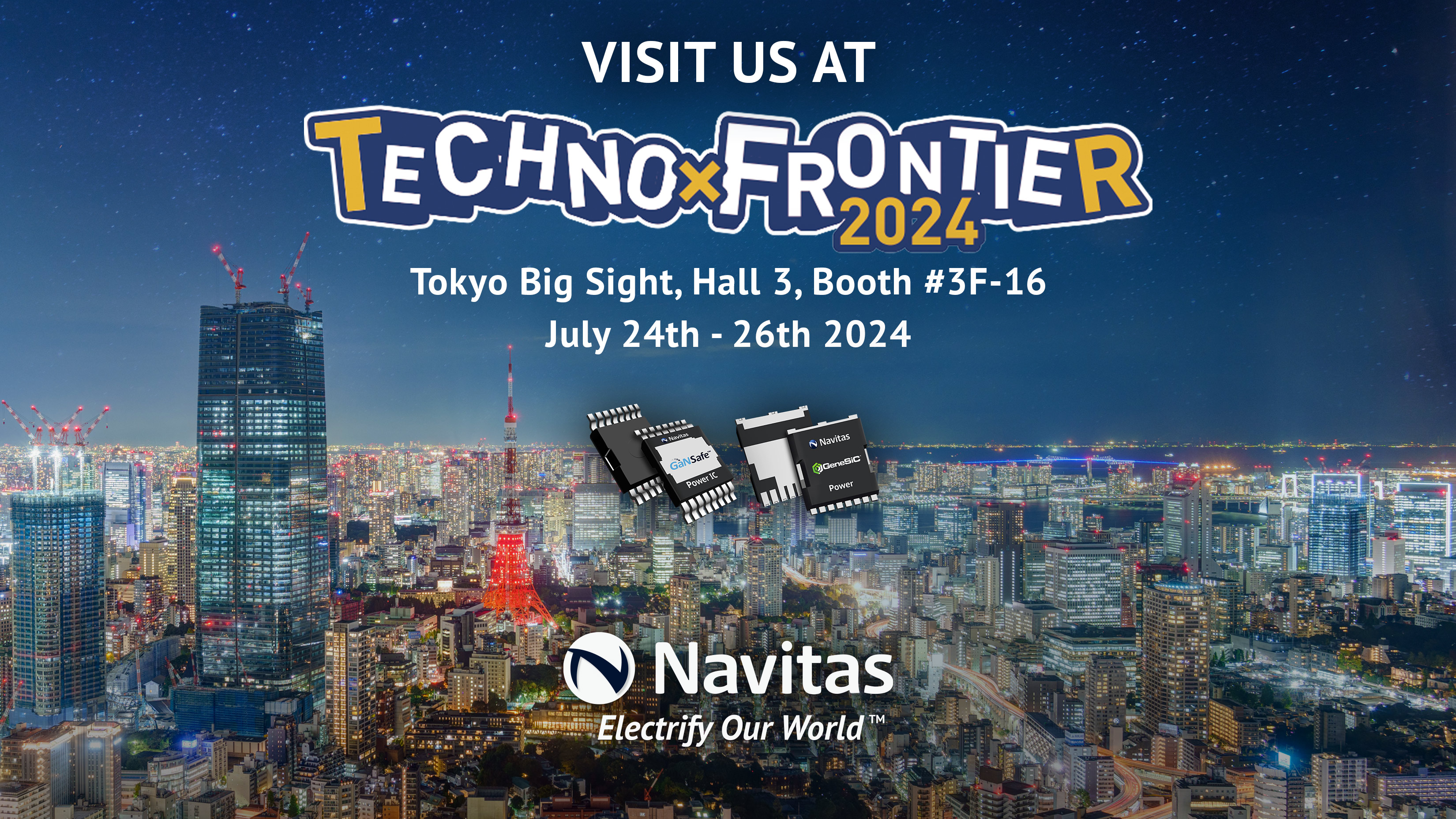 Navitas in Japan: Next-gen AI Data Center, EV, Industrial, and Fast Charging SiC and GaN Showcased at Techno-Frontier thumbnail