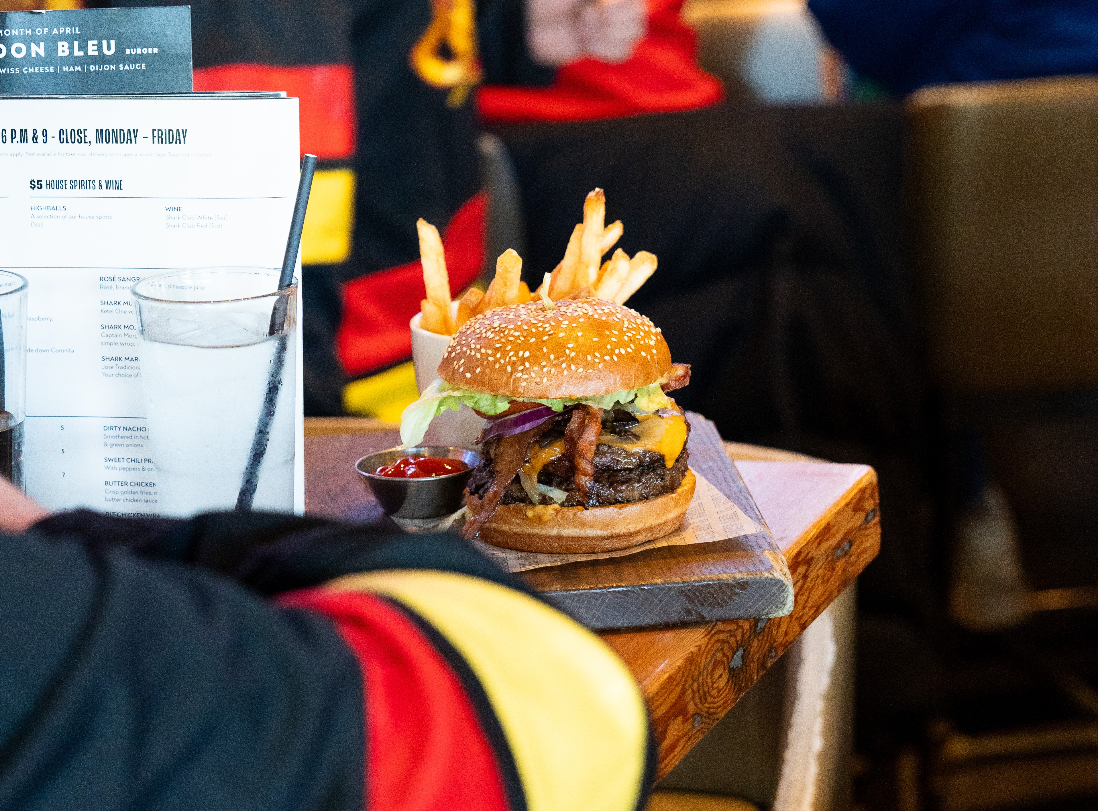 Shark Clubs's Classic Burger with Fries