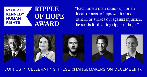 Join us on Thursday, December 17, at 7:00 p.m. ET, for a special Facebook Premiere of our 2020 Ripple of Hope Award ceremony.
