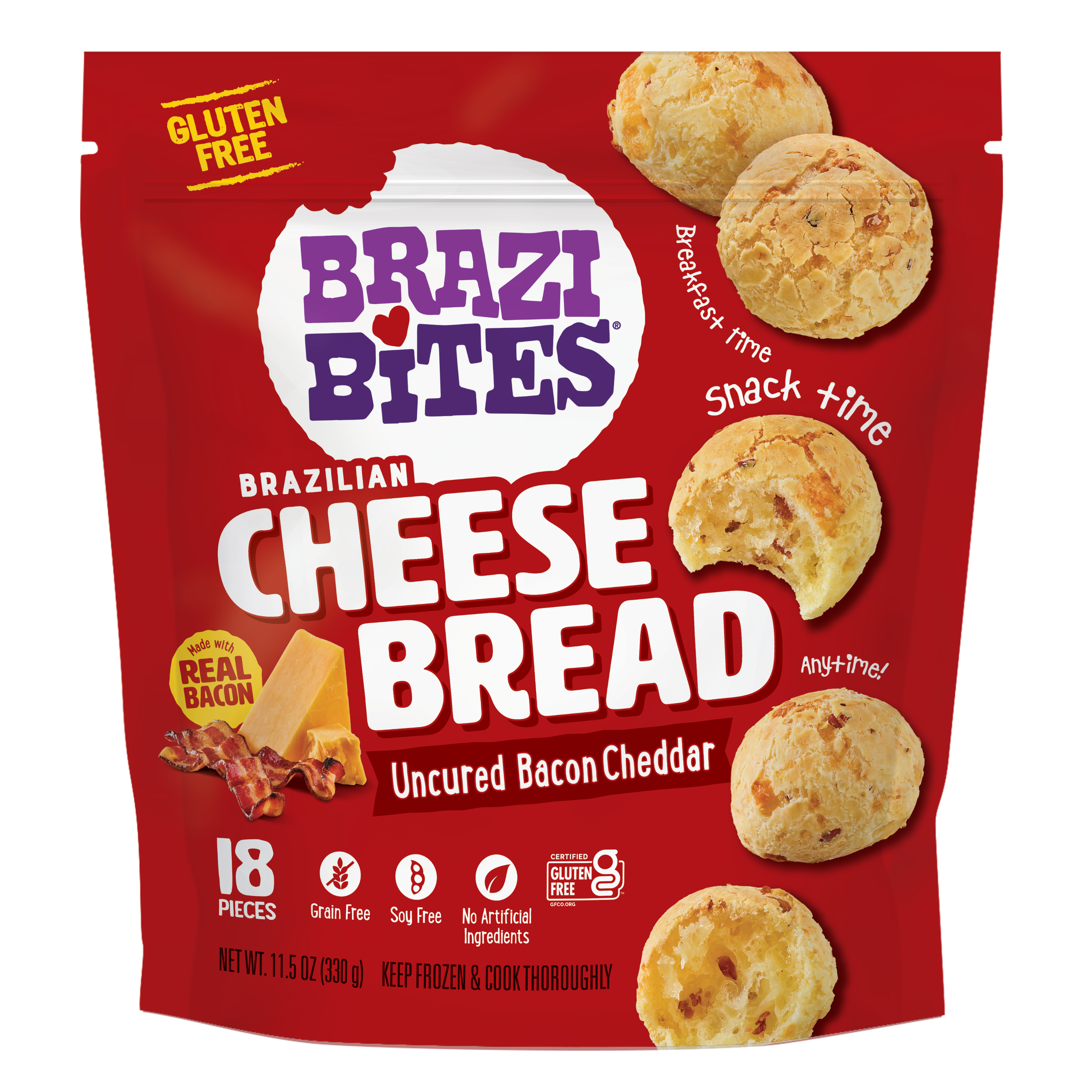 Brazi Bites Bacon Cheddar Cheese Bread Packaging