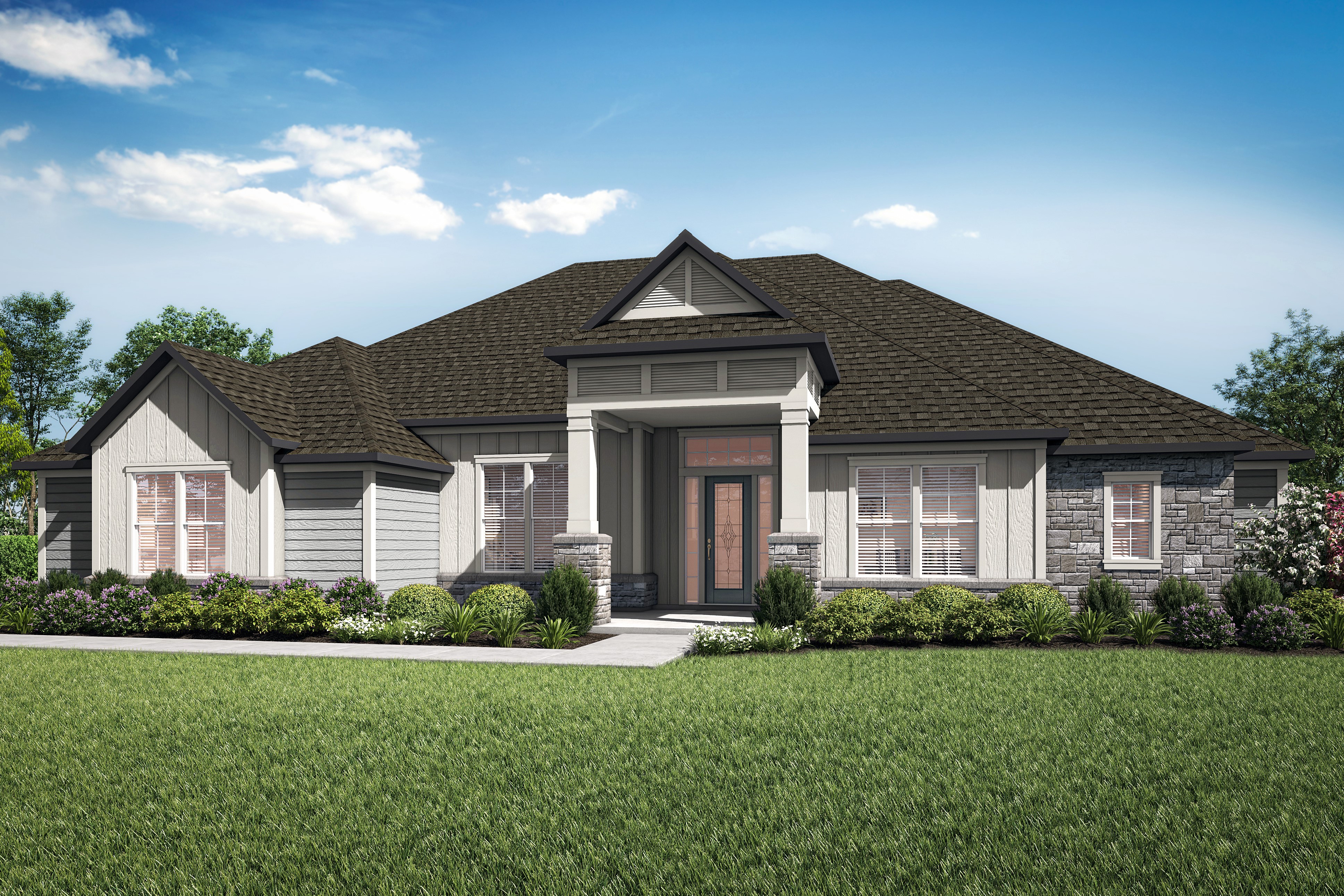 The Timberland plan is a stunning, two-story home offered at Southern Pines.