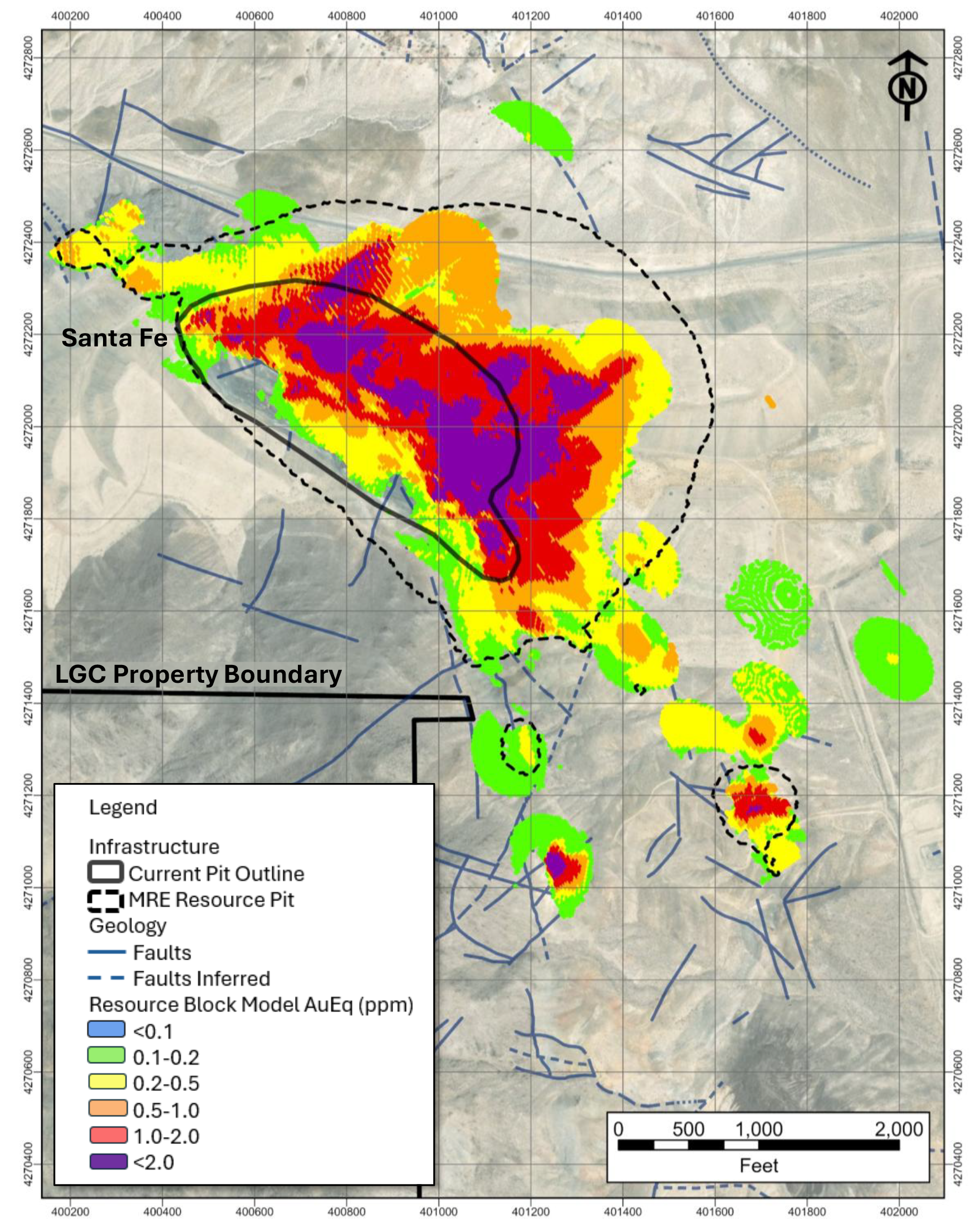 Plan Map of Santa Fe deposit