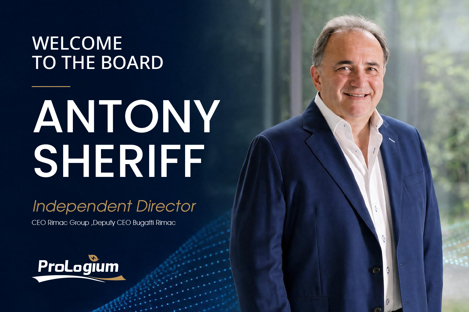 ProLogium Appoints Antony Sheriff, CEO of Rimac Group, to Board of Directors