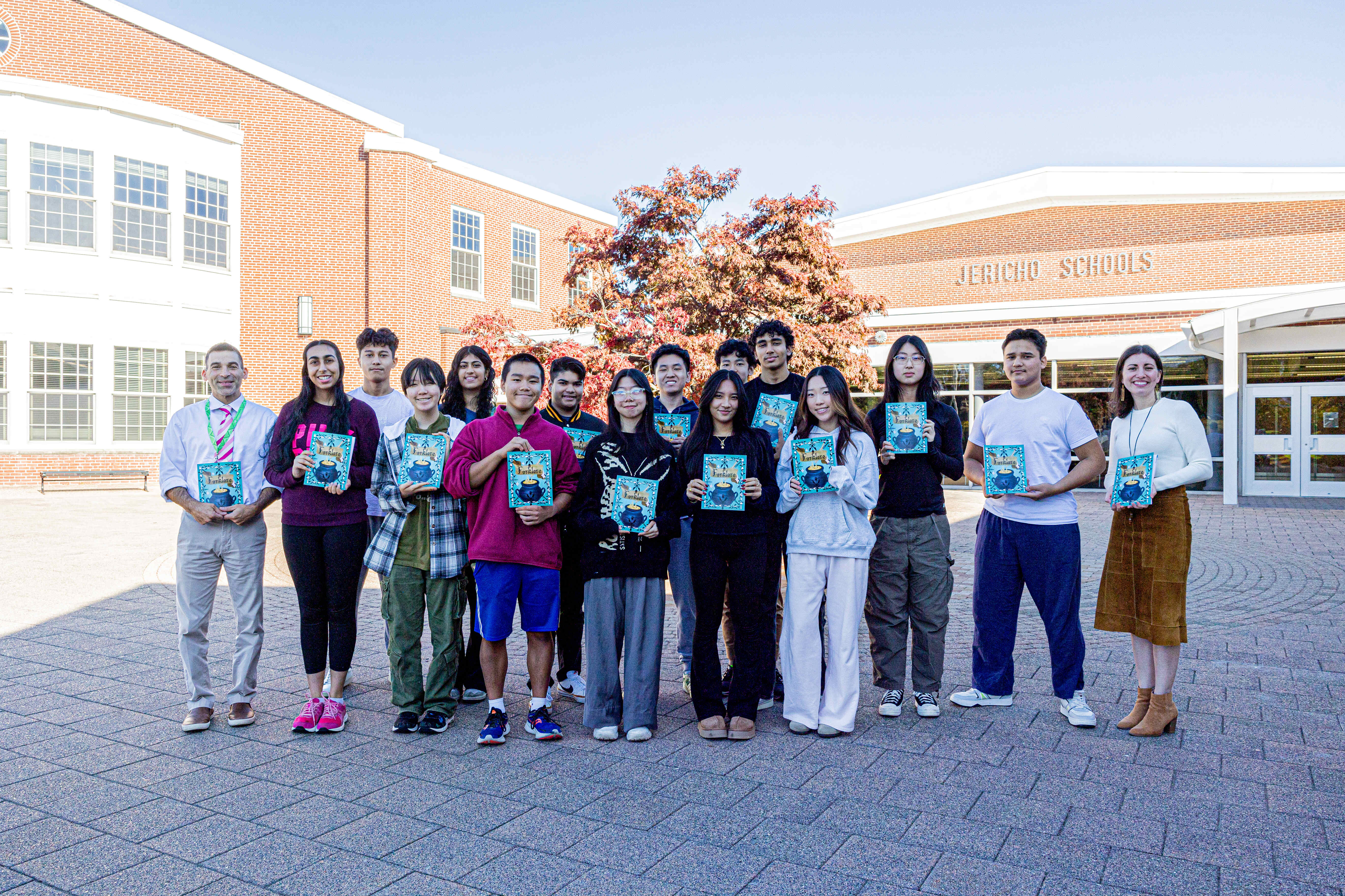 Students at Jericho High School participated in a book signing in support of their work as part of the Future Authors Project, a writing workshop supported by Canon Solutions America, Inc.