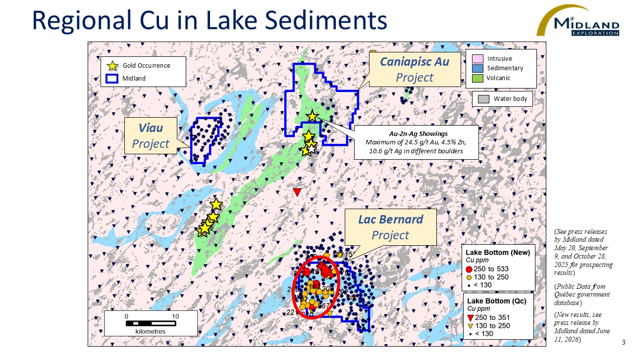 Figure 3 Regional Cu in Lake Sediment