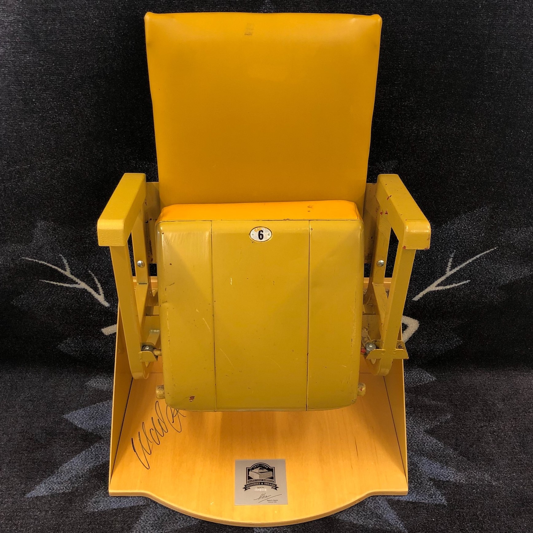 Maple Leaf Gardens Gold Seat Auction Item