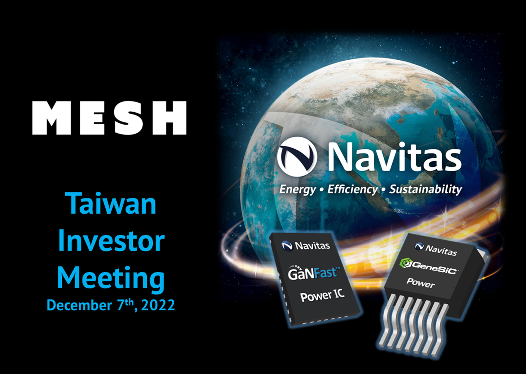 Navitas Presents Pure-Play, Next-Gen Semiconductors at Taiwan Investor Meeting
