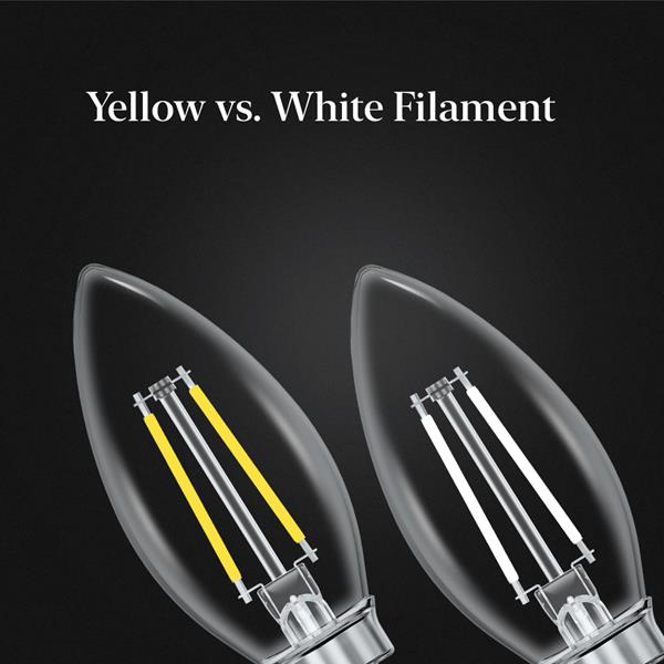 Clear Glass LED Light Bulb with White Filament Design