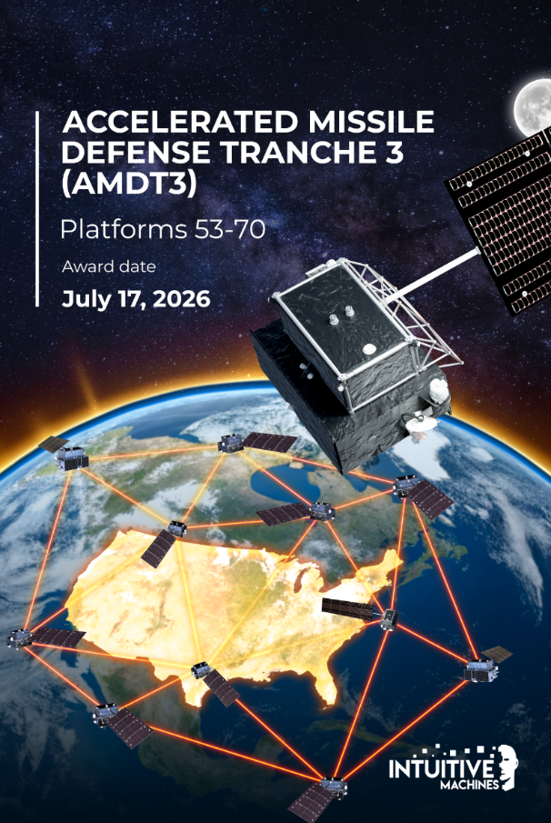Intuitive Machines Selected by L3Harris to Support Tracking Satellites for SDA and America’s Missile Defense