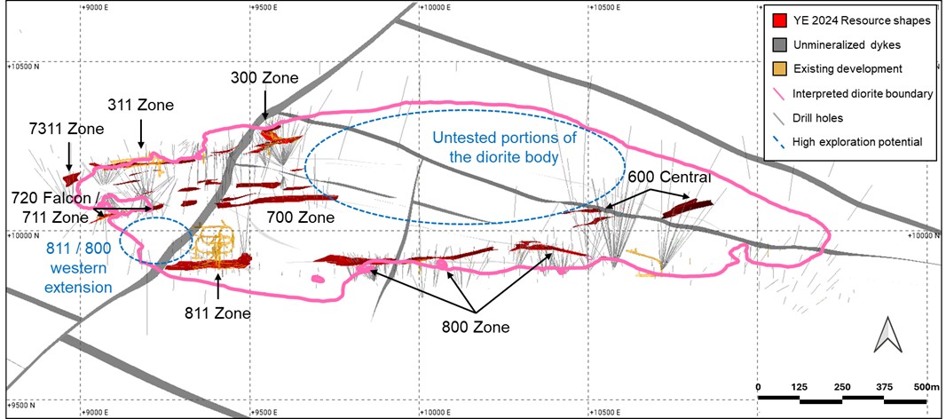 Eagle River Near Mine Targets Plan View 