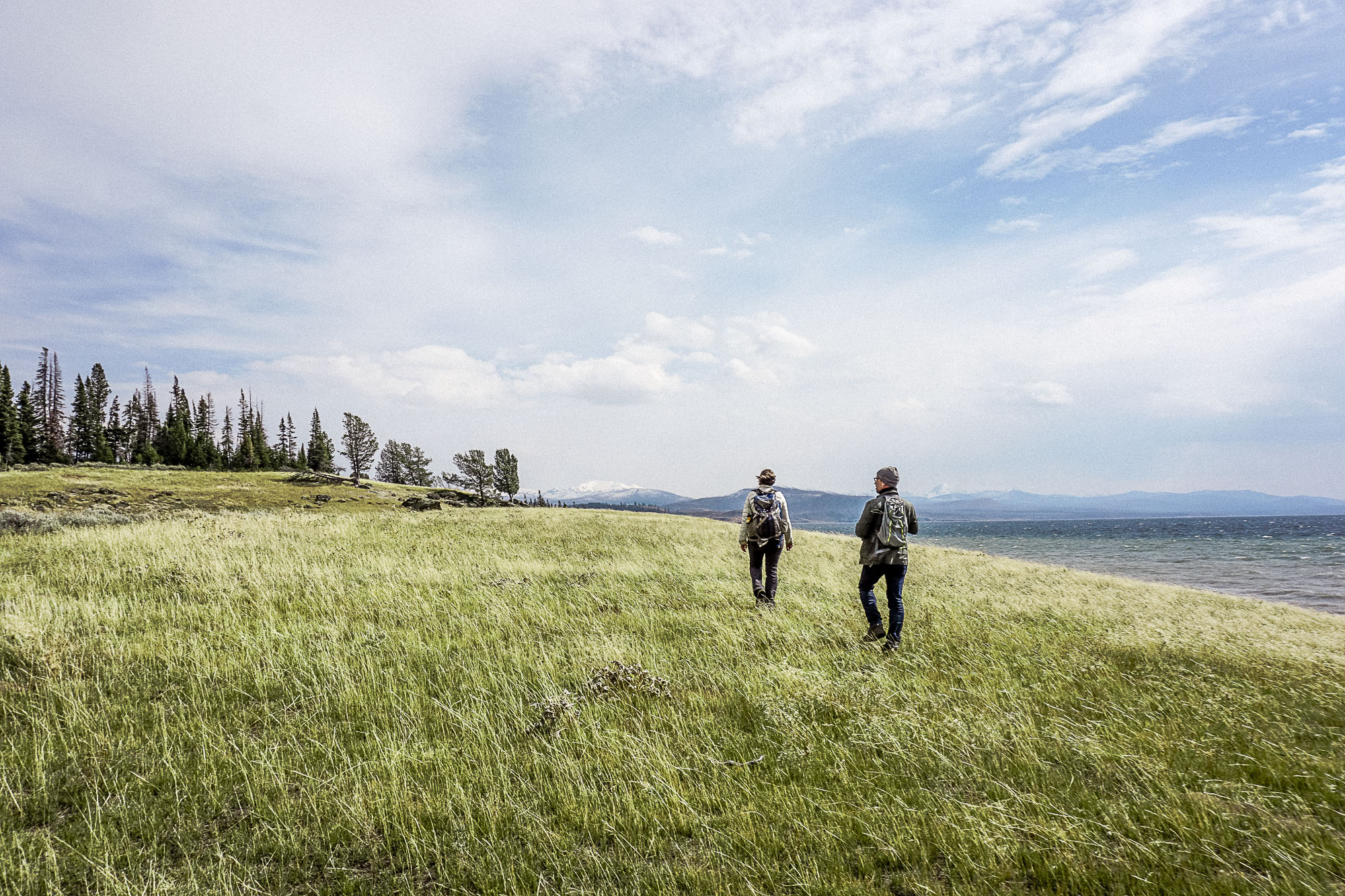 Caswell-Massey's President with the Yellowstone Park Botanist exploring Yellowstone Lake