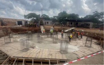 Pre-Leach Thickener Foundation Civils in progress 