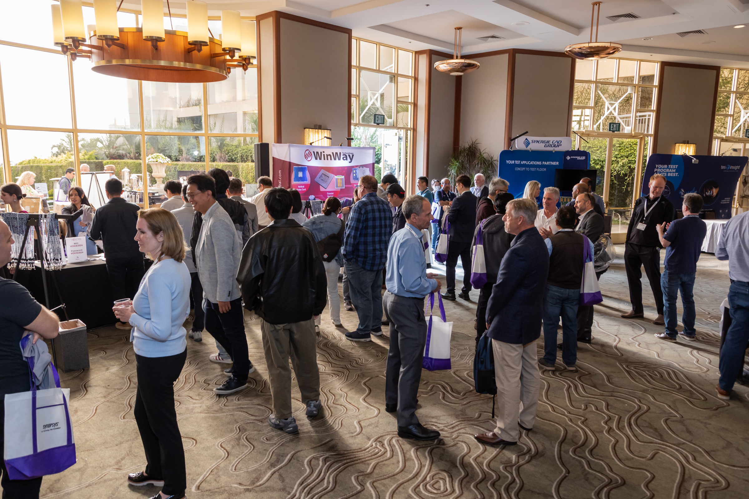 Attendees mingling at the Partners' Expo.