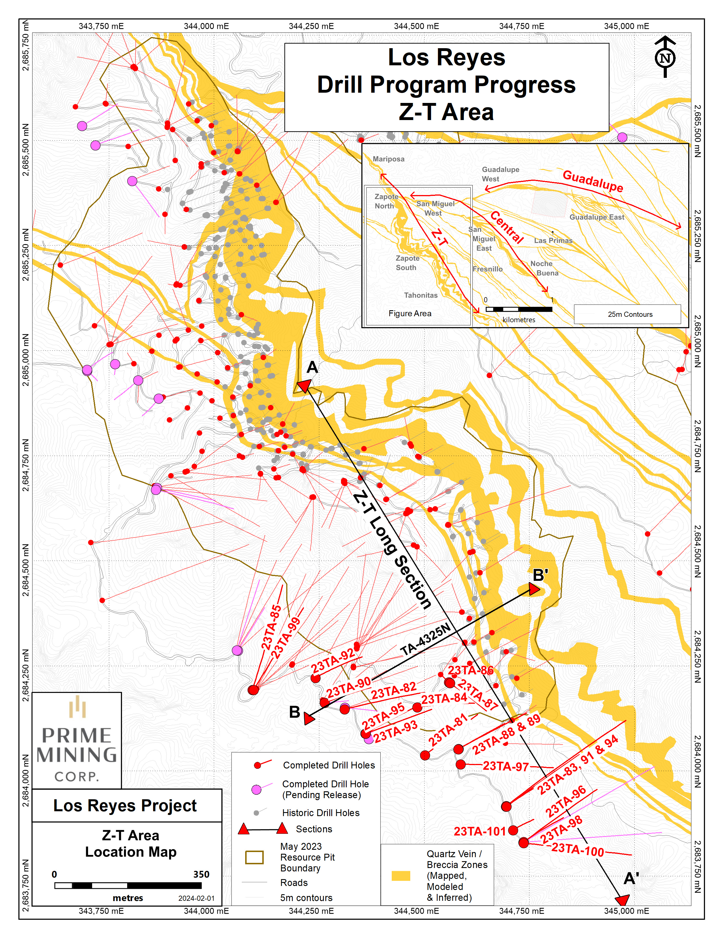 Figure 2 Z-T Drill Program Progress_Feb 2024