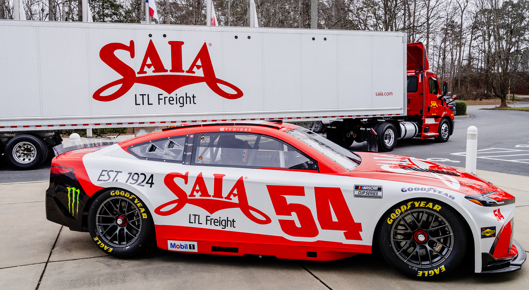 Joe Gibbs Racing Saia LTL Freight Car 2