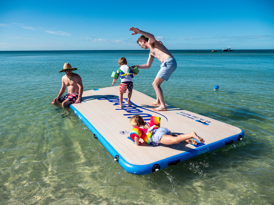  Inflatable Floating Dock, Floating Pad Swimming