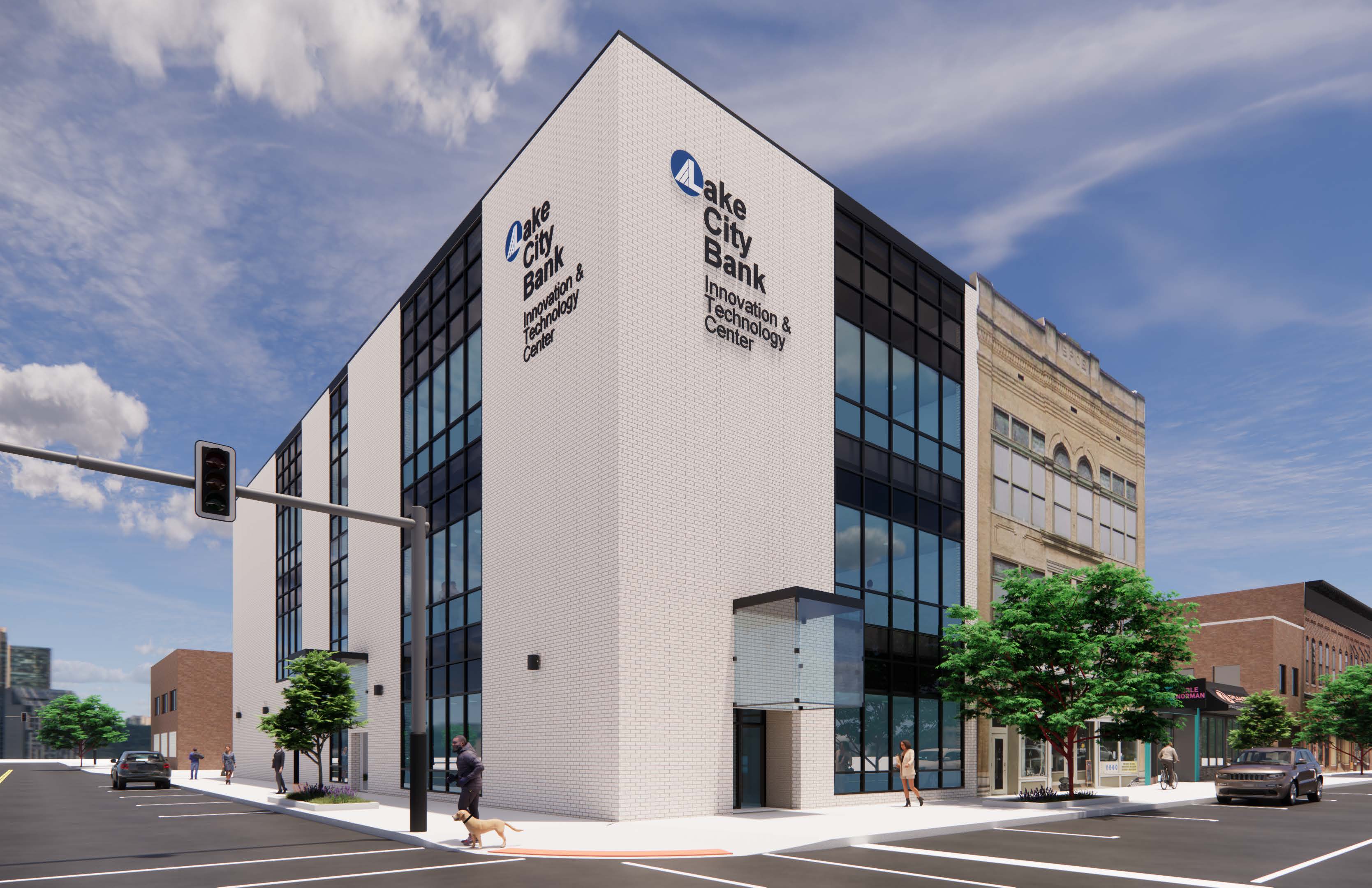 Lake City Bank Innovation and Technology Center - Rendering Northeast View Daylight
