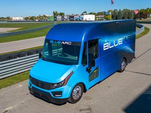 The Blue Arc Class 3 all-electric delivery vehicle is purpose-built for last-mile parcel delivery.