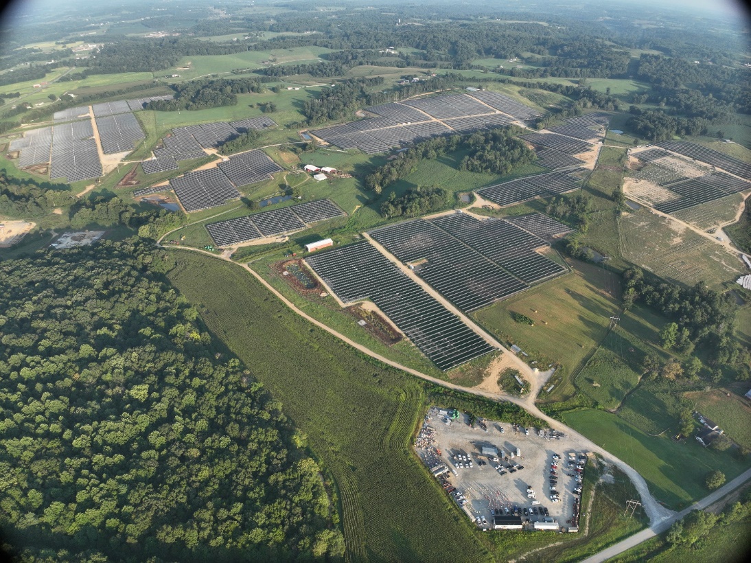 Aerial photo of Glover Creek Solar courtesy of Pine Gate Renewables, LLC. For a high-res version, please email kristenbeckham@pgrenewables.com