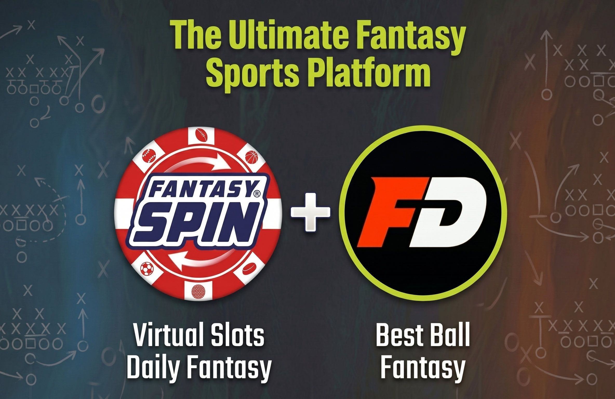 FantasySpin and FastDraft logos with text describing fantasy sports platform merger
