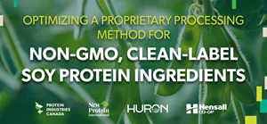 Optimizing a proprietary processing method for non-GMO, clean-label soy protein ingredients