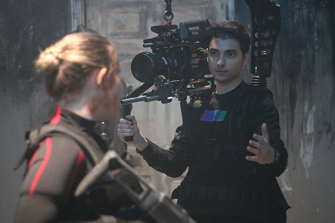 NYFA Alum Nick Azzaro on the set of his film "Retrieval"

