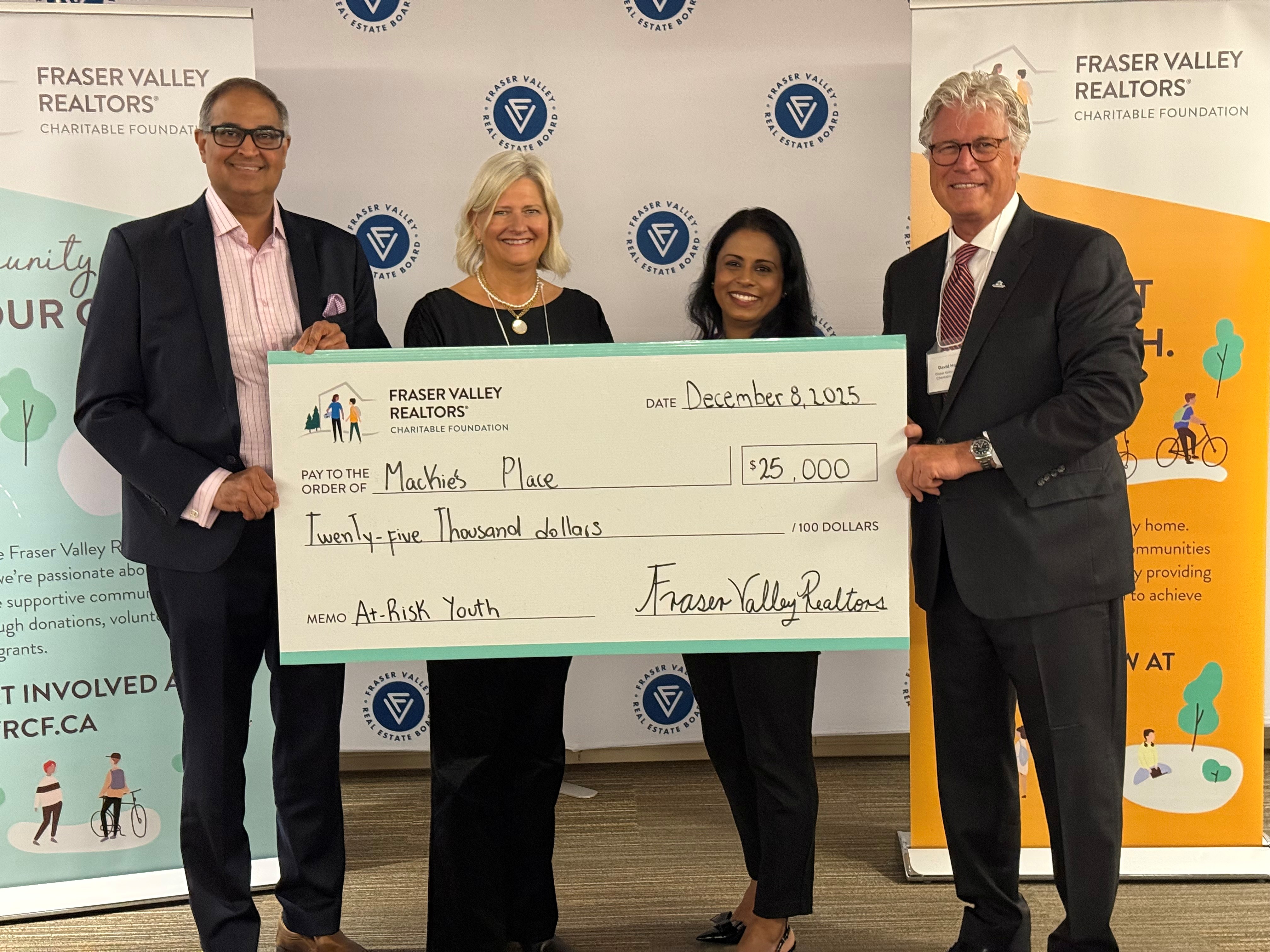 MacKie's Place Cheque Presentation