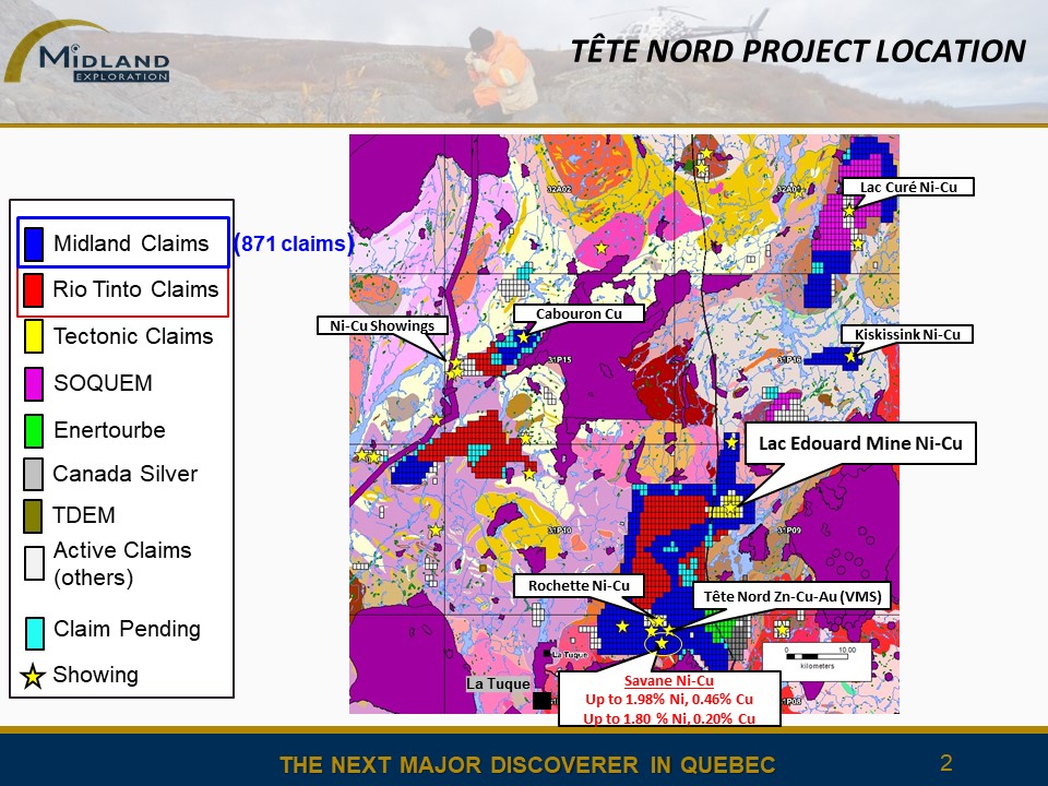 Figure 2 Tete Nord project location