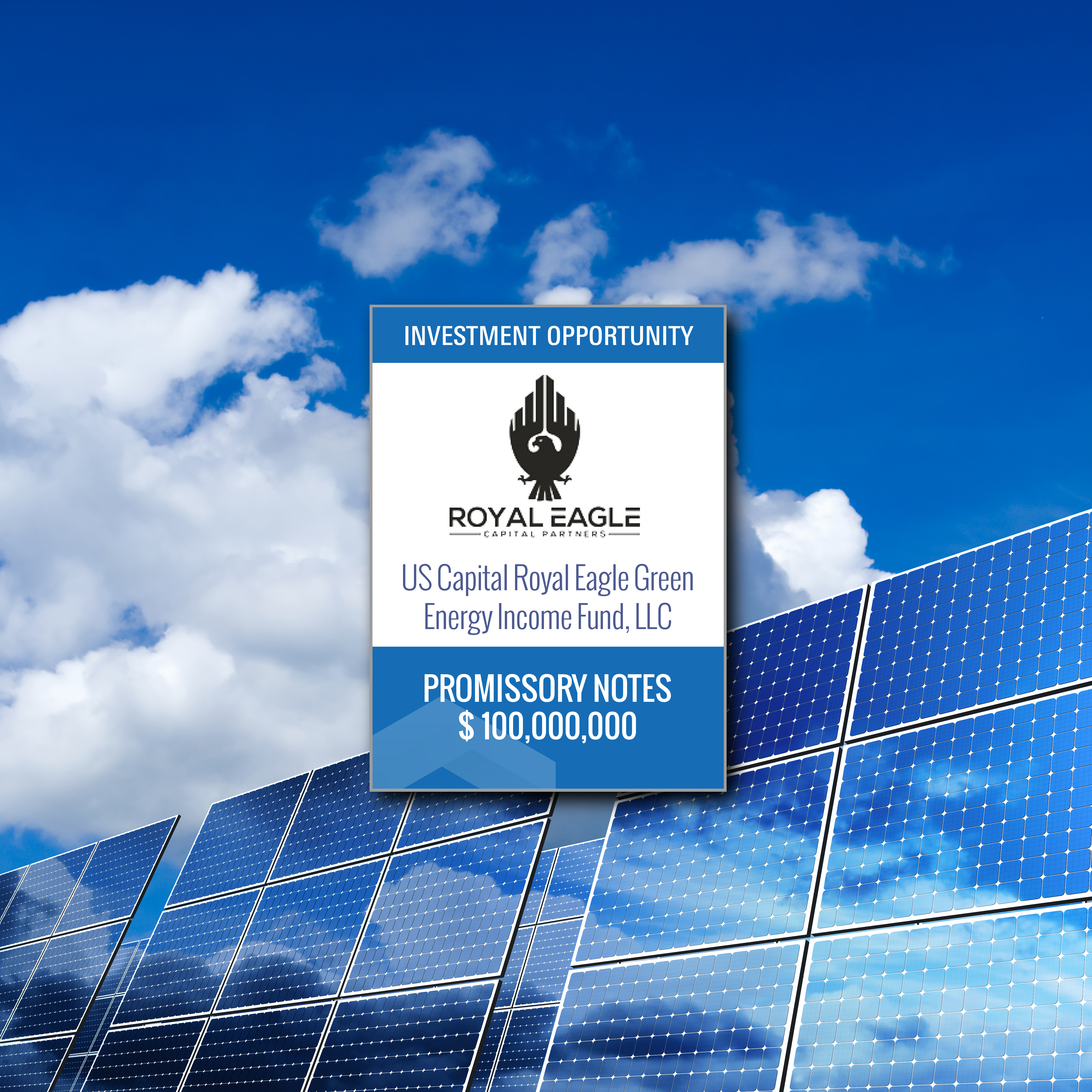 US Capital Royal Eagle Green Energy Income Fund LLC is a new entity established as a credit fund for the purpose of selling fractionalized note interest in a green bond which will finance the SPVs acquisition of preferred equity in renewable energy projects in Latin America. Each of these renewable energy projects will be in various phases of construction, development, and cash flow positions. There will be built in interest reserve for the SPVs to debt service these projects.