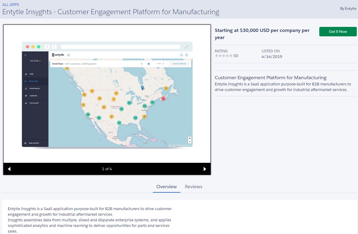 Entytle Insyghts now available on the Salesforce AppExchange.