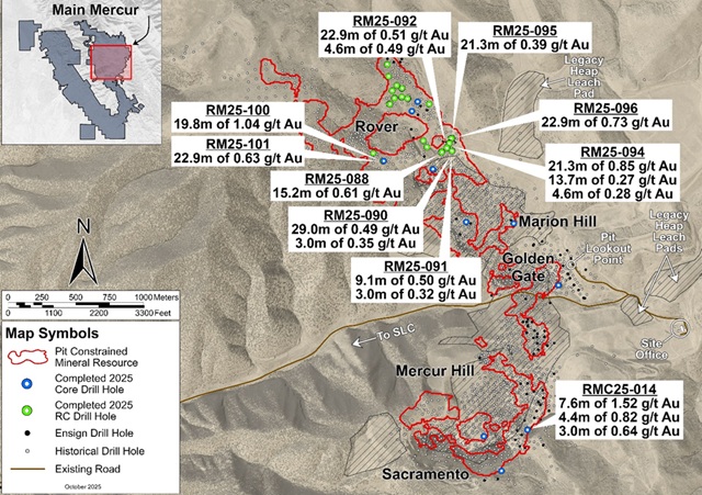 Figure 1: Main Mercur Drill Plan Map image