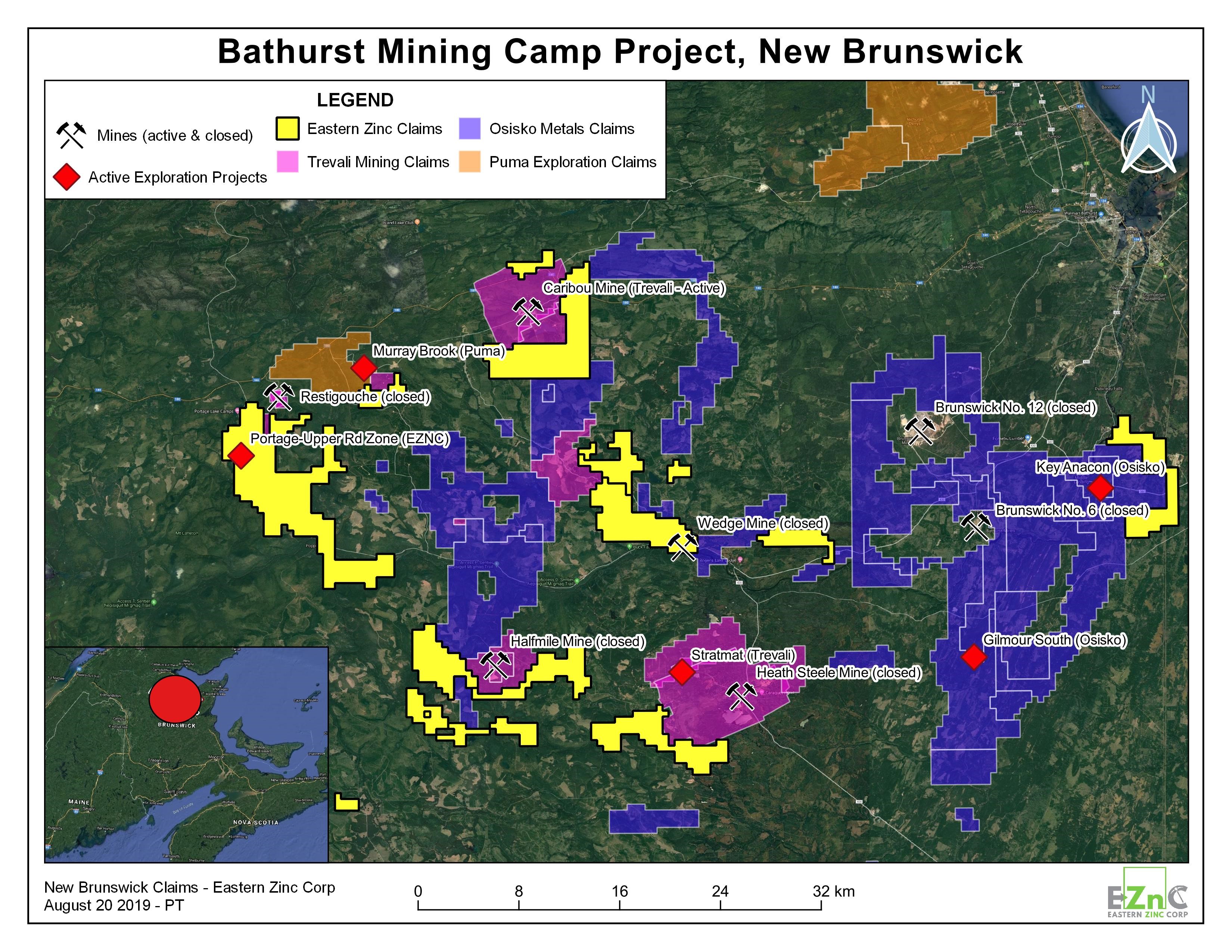 Bathurst Mining Camp Project, New Brunswick
