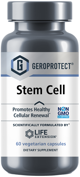 GEROPROTECT Stem Cell from Life Extension promotes healthy cellular renewal. 