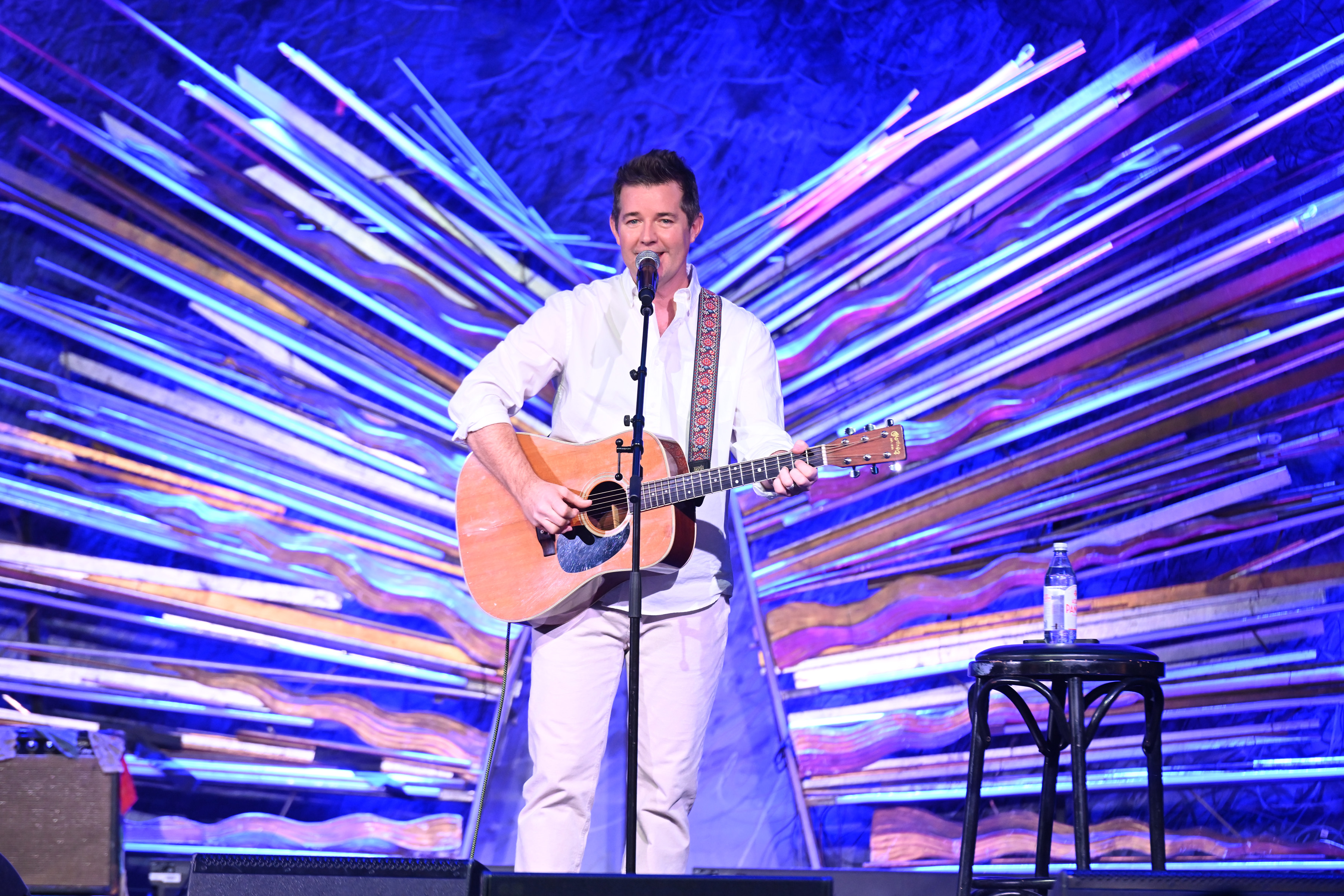 John Hampson performs at Musicians On Call's Hope for the Holidays concert for caregivers at Sony Hall in NYC