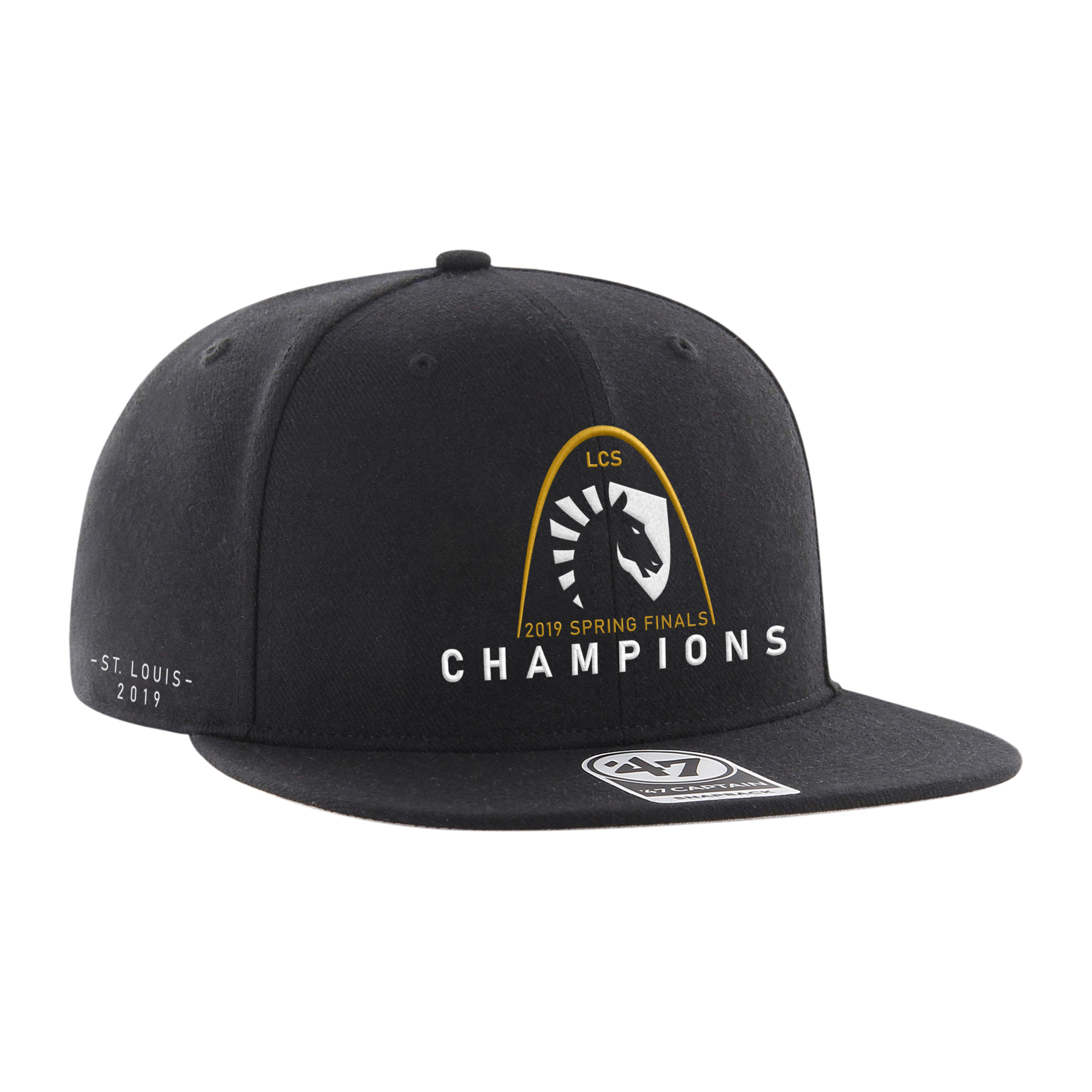 Team Liquid's LCS Spring Finals victory hat, produced by '47. 