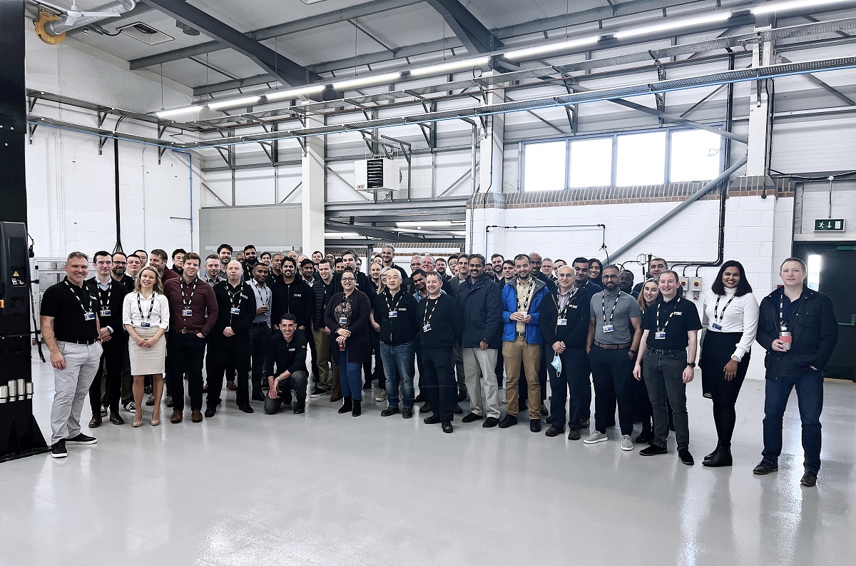 REE co-founder and CEO Daniel Barel with REE team at UK Engineering Center at Mira Technology Park, where engineering design, validation and testing takes place in preparation for commercial production in 2023.