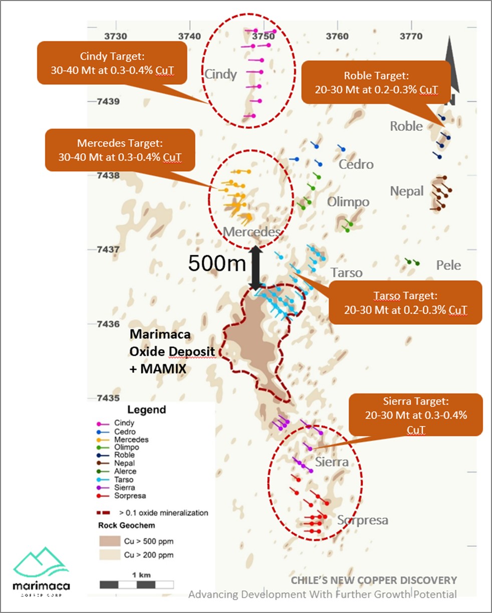 Map of MOD Resource and Near MOD Exploration Target Ranges