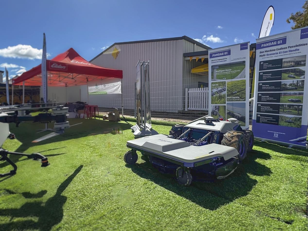 Pandag-G1 robotic mower at Dowerin Field Day 2025 in Australia